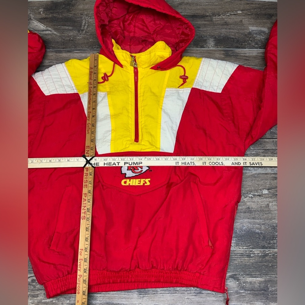 Vintage Starter Kansas City Chiefs Pullover Jacket NFL Pro Line 90s - Picture 4 of 13